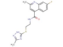 7-fluoro-2-methyl-N-{2-[(3-methyl-1H-1,2,4-triazol-5-yl)thio]ethyl}-4-quinolinecarboxamide