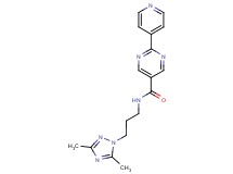 N-[3-(3,5-dimethyl-1H-1,2,4-triazol-1-yl)propyl]-2-(4-pyridinyl)-5-pyrimidinecarboxamide