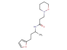 N-[3-(2-furyl)-1-methylpropyl]-3-(1,2-oxazinan-2-yl)propanamide