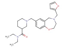 N,N-diethyl-1-{[4-(2-furylmethyl)-2,3,4,5-tetrahydro-1,4-benzoxazepin-7-yl]methyl}-3-piperidinecarboxamide