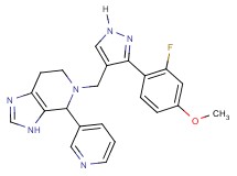 5-{[3-(2-fluoro-4-methoxyphenyl)-1H-pyrazol-4-yl]methyl}-4-(3-pyridinyl)-4,5,6,7-tetrahydro-3H-imidazo[4,5-c]pyridine