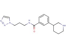 3-piperidin-3-yl-N-[3-(1H-1,2,3-triazol-1-yl)propyl]benzamide