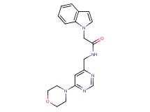 2-(1H-indol-1-yl)-N-{[6-(4-morpholinyl)-4-pyrimidinyl]methyl}acetamide