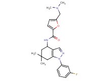 5-[(dimethylamino)methyl]-N-[1-(3-fluorophenyl)-6,6-dimethyl-4,5,6,7-tetrahydro-1H-indazol-4-yl]-2-furamide