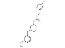 3-(3-chloro-1H-1,2,4-triazol-5-yl)-N-[1-(3-methoxybenzyl)-3-piperidinyl]propanamide