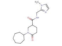 1-cycloheptyl-N-[(1-methyl-1H-imidazol-2-yl)methyl]-6-oxo-3-piperidinecarboxamide