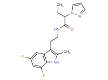 N-[2-(5,7-difluoro-2-methyl-1H-indol-3-yl)ethyl]-2-(1H-pyrazol-1-yl)butanamide
