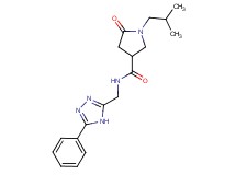 1-isobutyl-5-oxo-N-[(5-phenyl-4H-1,2,4-triazol-3-yl)methyl]pyrrolidine-3-carboxamide