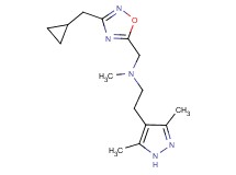 N-{[3-(cyclopropylmethyl)-1,2,4-oxadiazol-5-yl]methyl}-2-(3,5-dimethyl-1H-pyrazol-4-yl)-N-methylethanamine