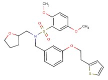 2,5-dimethoxy-N-(tetrahydro-2-furanylmethyl)-N-{3-[2-(2-thienyl)ethoxy]benzyl}benzenesulfonamide