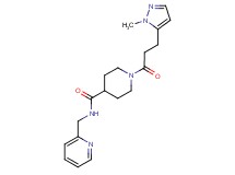 1-[3-(1-methyl-1H-pyrazol-5-yl)propanoyl]-N-(pyridin-2-ylmethyl)piperidine-4-carboxamide