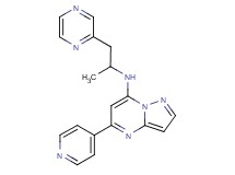 N-[1-methyl-2-(2-pyrazinyl)ethyl]-5-(4-pyridinyl)pyrazolo[1,5-a]pyrimidin-7-amine