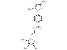 4-(3,5-dimethyl-1H-pyrazol-1-yl)-N-[2-(3,4,5-trimethyl-1H-pyrazol-1-yl)ethyl]benzamide