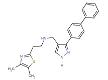 N-{[3-(4-biphenylyl)-1H-pyrazol-4-yl]methyl}-2-(4,5-dimethyl-1,3-thiazol-2-yl)ethanamine