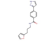 N-[3-(2-furyl)propyl]-4-(1H-pyrazol-3-yl)benzamide