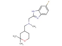 1-(2,2-dimethyltetrahydro-2H-pyran-4-yl)-N-[(6-fluoro-1H-benzimidazol-2-yl)methyl]-N-methylmethanamine