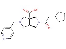 (3aR*,6aR*)-2-(cyclopentylacetyl)-5-(4-pyridinylmethyl)hexahydropyrrolo[3,4-c]pyrrole-3a(1H)-carboxylic acid