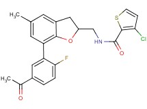 N-{[7-(5-acetyl-2-fluorophenyl)-5-methyl-2,3-dihydro-1-benzofuran-2-yl]methyl}-3-chloro-2-thiophenecarboxamide