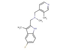 1-(5-fluoro-3-methyl-1H-indol-2-yl)-N-methyl-N-[(3-methylpyridin-4-yl)methyl]methanamine