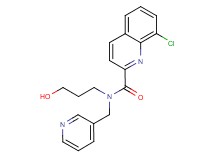 8-chloro-N-(3-hydroxypropyl)-N-(pyridin-3-ylmethyl)quinoline-2-carboxamide
