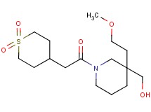 [1-[(1,1-dioxidotetrahydro-2H-thiopyran-4-yl)acetyl]-3-(2-methoxyethyl)-3-piperidinyl]methanol