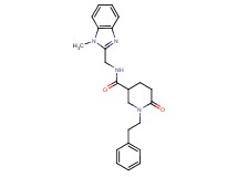N-[(1-methyl-1H-benzimidazol-2-yl)methyl]-6-oxo-1-(2-phenylethyl)-3-piperidinecarboxamide