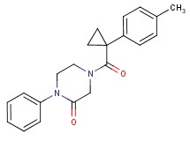 4-{[1-(4-methylphenyl)cyclopropyl]carbonyl}-1-phenyl-2-piperazinone