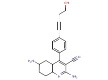 2,6-diamino-4-[4-(4-hydroxybut-1-yn-1-yl)phenyl]-5,6,7,8-tetrahydroquinoline-3-carbonitrile