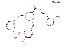 (3R,5S)-1-(3,4-dimethoxybenzyl)-5-[(3-fluorophenoxy)methyl]-N-[2-(1-methyl-2-pyrrolidinyl)ethyl]-3-piperidinecarboxamide