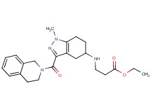 ethyl N-[3-(3,4-dihydro-2(1H)-isoquinolinylcarbonyl)-1-methyl-4,5,6,7-tetrahydro-1H-indazol-5-yl]-beta-alaninate