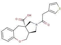 (3aS*,10aS*)-2-(3-thienylacetyl)-2,3,3a,4-tetrahydro-1H-[1]benzoxepino[3,4-c]pyrrole-10a(10H)-carboxylic acid