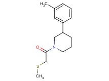 3-(3-methylphenyl)-1-[(methylthio)acetyl]piperidine