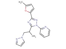 2-{3-(5-methyl-2-furyl)-5-[1-methyl-2-(1H-pyrazol-1-yl)ethyl]-1H-1,2,4-triazol-1-yl}pyridine