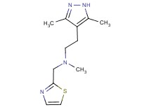 2-(3,5-dimethyl-1H-pyrazol-4-yl)-N-methyl-N-(1,3-thiazol-2-ylmethyl)ethanamine