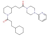 1-{3-[1-(3-cyclohexylpropanoyl)-3-piperidinyl]propanoyl}-4-(2-pyridinyl)piperazine