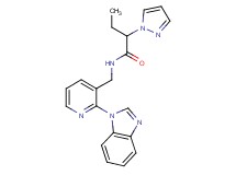 N-{[2-(1H-benzimidazol-1-yl)pyridin-3-yl]methyl}-2-(1H-pyrazol-1-yl)butanamide