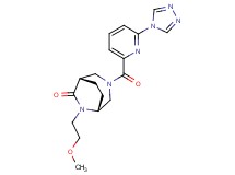(1S*,5R*)-6-(2-methoxyethyl)-3-{[6-(4H-1,2,4-triazol-4-yl)pyridin-2-yl]carbonyl}-3,6-diazabicyclo[3.2.2]nonan-7-one