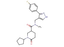 1-cyclopentyl-N-{[3-(4-fluorophenyl)-1H-pyrazol-4-yl]methyl}-N-methyl-6-oxo-3-piperidinecarboxamide