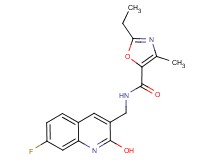 2-ethyl-N-[(7-fluoro-2-hydroxy-3-quinolinyl)methyl]-4-methyl-1,3-oxazole-5-carboxamide