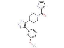 4-[4-(3-methoxyphenyl)-1H-pyrazol-5-yl]-1-(1H-pyrrol-2-ylcarbonyl)piperidine