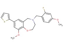 4-(2-fluoro-4-methoxybenzyl)-9-methoxy-7-(2-thienyl)-2,3,4,5-tetrahydro-1,4-benzoxazepine
