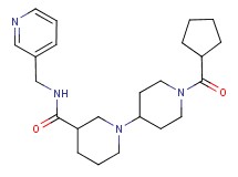 1'-(cyclopentylcarbonyl)-N-(pyridin-3-ylmethyl)-1,4'-bipiperidine-3-carboxamide