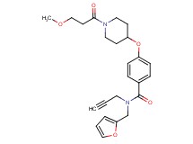 N-(2-furylmethyl)-4-{[1-(3-methoxypropanoyl)-4-piperidinyl]oxy}-N-2-propyn-1-ylbenzamide