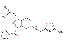 1-isobutyl-N-[(3-methyl-5-isoxazolyl)methyl]-3-(1-pyrrolidinylcarbonyl)-4,5,6,7-tetrahydro-1H-indazol-5-amine