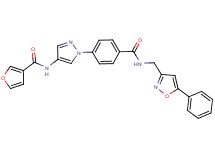 N-{1-[4-({[(5-phenyl-3-isoxazolyl)methyl]amino}carbonyl)phenyl]-1H-pyrazol-4-yl}-3-furamide