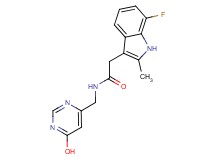 2-(7-fluoro-2-methyl-1H-indol-3-yl)-N-[(6-hydroxypyrimidin-4-yl)methyl]acetamide