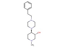 (3R*,4R*)-1-methyl-4-[4-(2-phenylethyl)-1-piperazinyl]-3-piperidinol