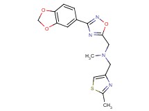 1-[3-(1,3-benzodioxol-5-yl)-1,2,4-oxadiazol-5-yl]-N-methyl-N-[(2-methyl-1,3-thiazol-4-yl)methyl]methanamine
