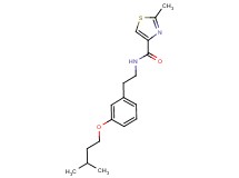 2-methyl-N-{2-[3-(3-methylbutoxy)phenyl]ethyl}-1,3-thiazole-4-carboxamide