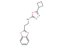 N-[2-(1,3-benzoxazol-2-yl)ethyl]-5-cyclobutyl-1,3,4-oxadiazol-2-amine